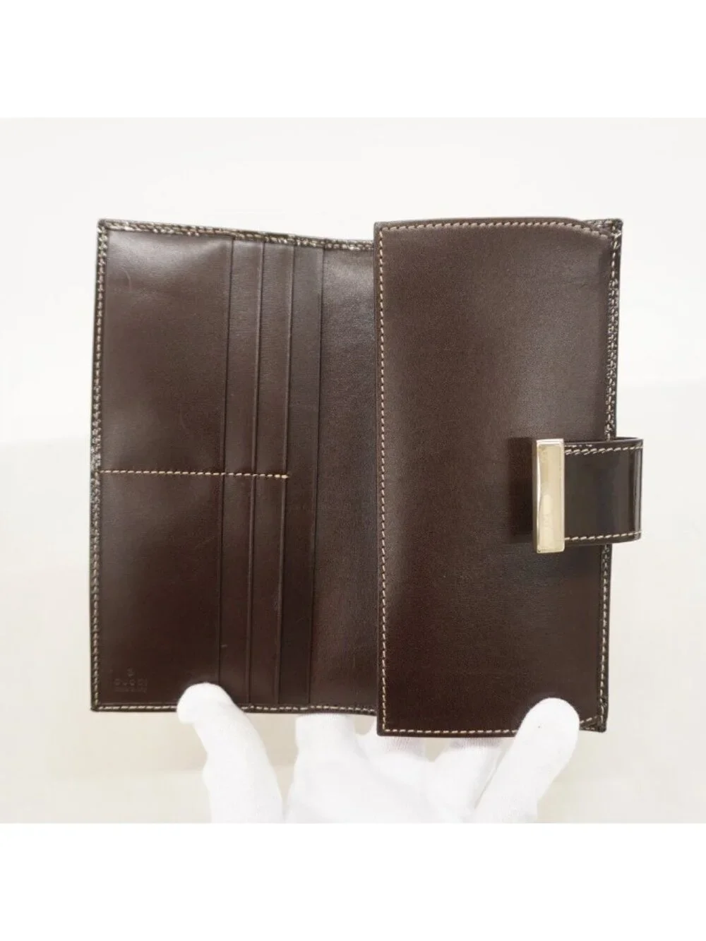 ★SOLD★ Gucci Wallet GG Supreme Brown Gold - Picture 4 of 9